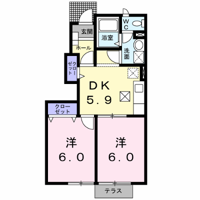 ヴィラ　サンライズ 102【管理NO：1-012442601-01020】 ★家具家電は申し込み後に搬入します★の外観画像