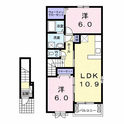 ベルフルール 206【管理NO：1-022035601-02050】 ★家具家電は申し込み後に搬入します★ ★2026年10月中旬入居可能★の外観画像
