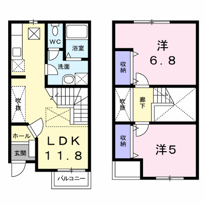 ヴィラ　ウィステリアＢ 102【管理NO：1-011926102-01020】 ★家具家電は申し込み後に搬入します★ ★2026年09月中旬入居可能★の外観画像