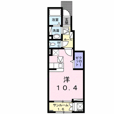 フラン　ブリーズ 104【管理NO：1-024790001-01040】 ★家具家電は申し込み後に搬入します★の外観画像