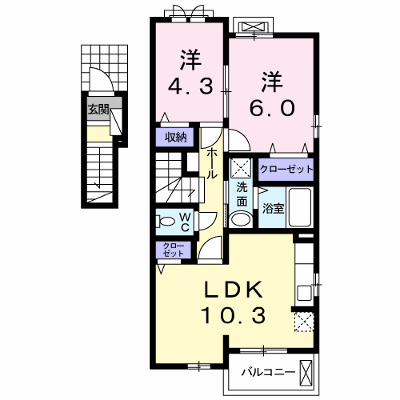 スカイヒルフィオーレ 201【管理NO：1-022796501-02010】 ★家具家電は申し込み後に搬入します★ ★2026年09月下旬入居可能★の外観画像