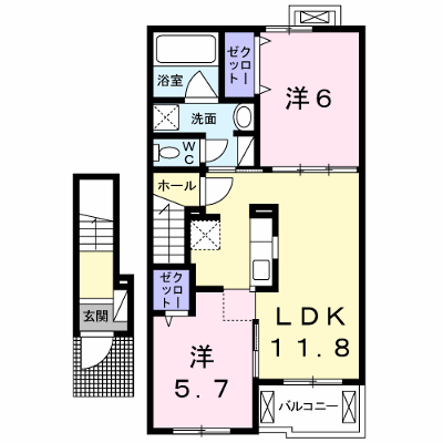 ユニゾンⅢ 203【管理NO：1-021500101-02030】 ★家具家電は申し込み後に搬入します★の外観画像