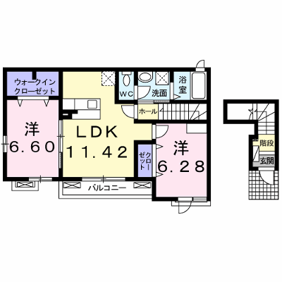 ベルフォ－レ　Ⅰ 201【管理NO：1-019506401-02010】 ★家具家電は申し込み後に搬入します★の外観画像