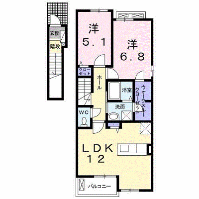 スリーゼ 201【管理NO：1-021437401-02010】 ★家具家電は申し込み後に搬入します★ ★2026年09月中旬入居可能★の外観画像