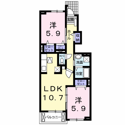 プリムヴェール 104【管理NO：1-016980301-01040】 ★家具家電は申し込み後に搬入します★ ★2026年09月上旬入居可能★の外観画像