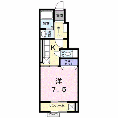グレイス 102【管理NO：1-018683701-01020】 ★家具家電は申し込み後に搬入します★の外観画像