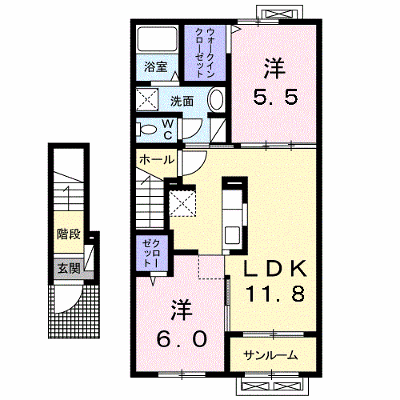 サンノーブルⅠ 203【管理NO：1-021653502-02030】 ★家具家電は申し込み後に搬入します★ ★2026年09月中旬入居可能★の外観画像