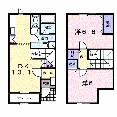 グッディ・ツー 102【管理NO：1-009701402-01020】 ★家具家電は申し込み後に搬入します★ ★2026年09月下旬入居可能★の外観画像