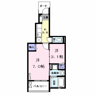 アンジュ　Ⅰ 102【管理NO：1-023293201-01020】 ★家具家電は申し込み後に搬入します★ ★2026年09月中旬入居可能★の外観画像
