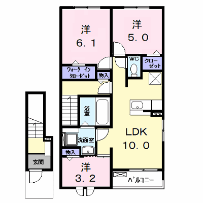 ロークァット　Ⅰ 203【管理NO：1-028485501-02030】 ★家具家電は申し込み後に搬入します★ ★2026年10月上旬入居可能★の外観画像