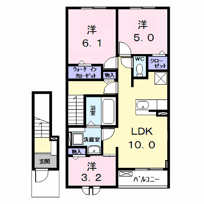 ロークァット　Ⅰ 202【管理NO：1-028485501-02020】 ★家具家電は申し込み後に搬入します★ ★2026年10月上旬入居可能★の外観画像