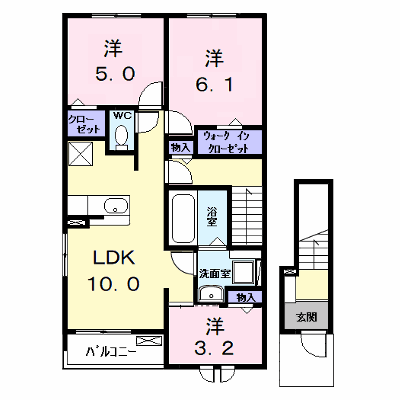 ロークァット　Ⅰ 201【管理NO：1-028485501-02010】 ★家具家電は申し込み後に搬入します★ ★2026年10月上旬入居可能★の外観画像