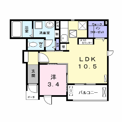 ブローテ　ＫＷ（ＢｒｏｔｅＫＷ 103【管理NO：1-023979901-01030】 ★家具家電は申し込み後に搬入します★ ★2026年09月中旬入居可能★の外観画像