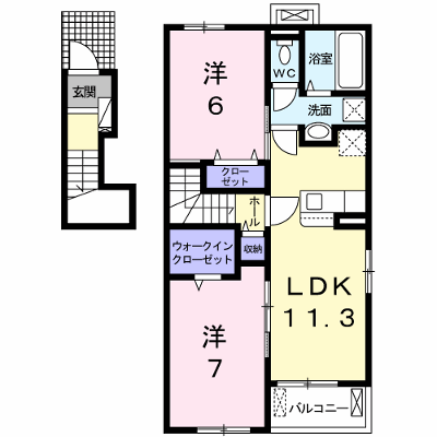 ソウ　ブイソン　Ⅶ 201【管理NO：1-026405502-02010】 ★家具家電は申し込み後に搬入します★ ★2026年09月下旬入居可能★の外観画像