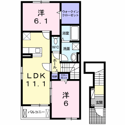 カトレアＶ 201【管理NO：1-026285701-02010】 ★家具家電は申し込み後に搬入します★ ★2026年09月中旬入居可能★の外観画像