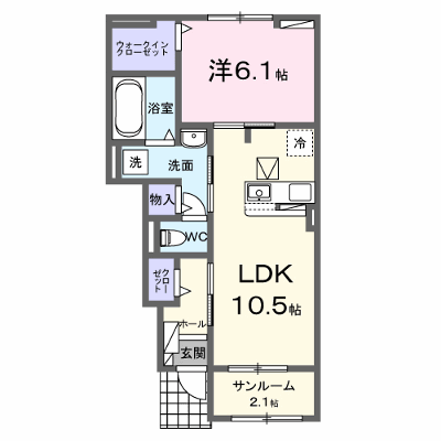 シエル聖心 102【管理NO：1-027351501-01020】 ★家具家電は申し込み後に搬入します★ ★2026年08月下旬入居可能★の外観画像