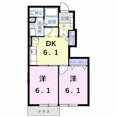 エバーグリーン　Ｂ 103【管理NO：1-010651002-01030】 ★家具家電は申し込み後に搬入します★ ★2026年09月中旬入居可能★の外観画像
