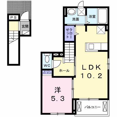 コートハウス安塚 201【管理NO：1-019651401-02010】 ★家具家電は申し込み後に搬入します★ ★2026年09月下旬入居可能★の外観画像