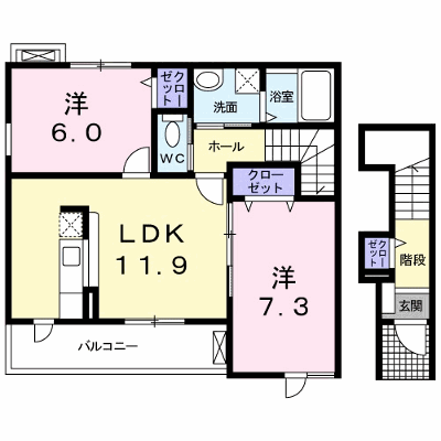 サニースクエアＡ 201【管理NO：1-015822401-02010】 ★家具家電は申し込み後に搬入します★ ★2026年09月下旬入居可能★の外観画像