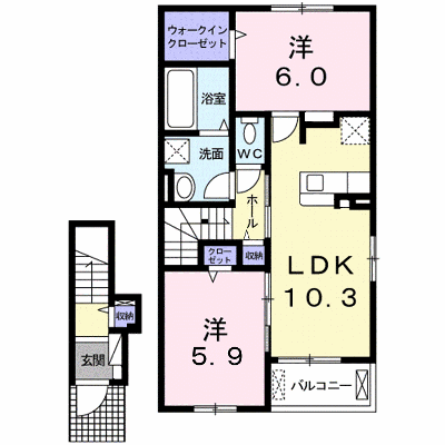 ドウェル　ハイドランジャ　Ｂ 203【管理NO：1-025314702-02030】 ★家具家電は申し込み後に搬入します★ ★2026年09月上旬入居可能★の外観画像
