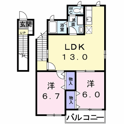 ラ・リビエール 201【管理NO：1-007187201-02010】 ★家具家電は申し込み後に搬入します★ ★2026年10月上旬入居可能★の外観画像