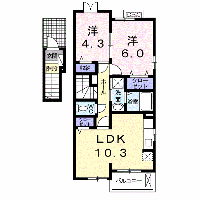 ビラ・ベスト・かつらぎⅡ 201【管理NO：1-018903301-02010】 ★家具家電は申し込み後に搬入します★ ★2026年09月下旬入居可能★の外観画像