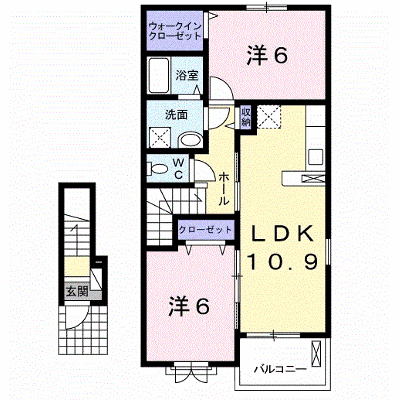 ヘルツ大刀洗 205【管理NO：1-022603001-02050】 ★家具家電は申し込み後に搬入します★ ★2026年08月下旬入居可能★の外観画像