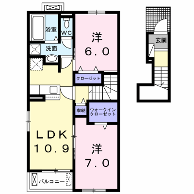 エヴァ―ホーク　Ⅰ 203【管理NO：1-026162201-02030】 ★家具家電は申し込み後に搬入します★ ★2026年09月中旬入居可能★の外観画像