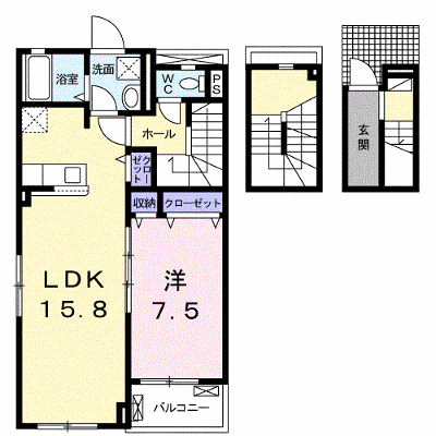 カーサ・ミスミヤ　Ⅰ 305【管理NO：1-025205401-03050】 ★家具家電は申し込み後に搬入します★ ★2026年08月下旬入居可能★の外観画像