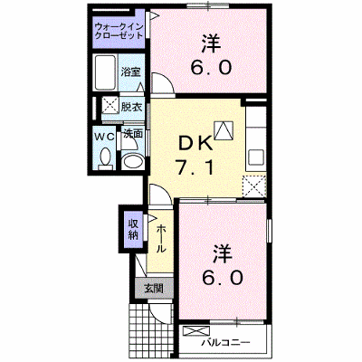 カーサプリマベーラＢ 104【管理NO：1-016703902-01040】 ★家具家電は申し込み後に搬入します★ ★2026年08月下旬入居可能★の外観画像