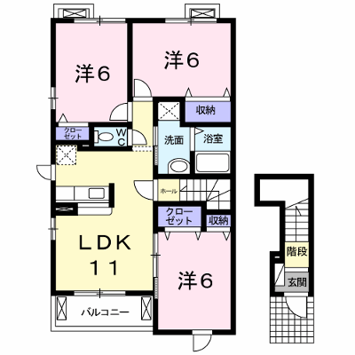 サンライズⅢ 201【管理NO：1-015451701-02010】 ★家具家電は申し込み後に搬入します★ ★2026年08月下旬入居可能★の外観画像