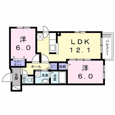 リアライズⅡ 201【管理NO：1-019543401-02010】 ★家具家電は申し込み後に搬入します★ ★2026年10月上旬入居可能★の外観画像