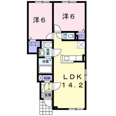 パルタージュⅢ 105【管理NO：1-026459201-01050】 ★家具家電は申し込み後に搬入します★ ★2026年10月中旬入居可能★の外観画像