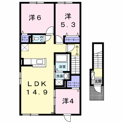 ティグレ 201【管理NO：1-026796801-02010】 ★家具家電は申し込み後に搬入します★ ★2026年10月中旬入居可能★の外観画像