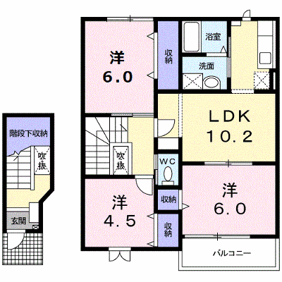 クラインシュロスＫ 202【管理NO：1-006635301-02020】 ★家具家電は申し込み後に搬入します★ ★2026年10月上旬入居可能★の外観画像