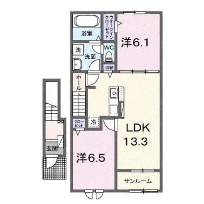 サニーヒルハウスⅡ 204【管理NO：1-026927001-02040】 ★家具家電は申し込み後に搬入します★ ★2026年10月中旬入居可能★の物件写真1