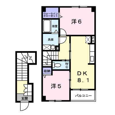 ラフレシールⅠ 204【管理NO：1-012978701-02040】 ★家具家電は申し込み後に搬入します★ ★2026年09月下旬入居可能★の外観画像