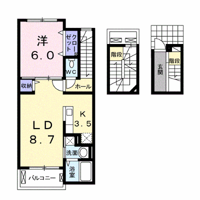 ルミエール・ロゼⅡ 303【管理NO：1-024848001-03030】 ★家具家電は申し込み後に搬入します★ ★2026年10月上旬入居可能★の外観画像