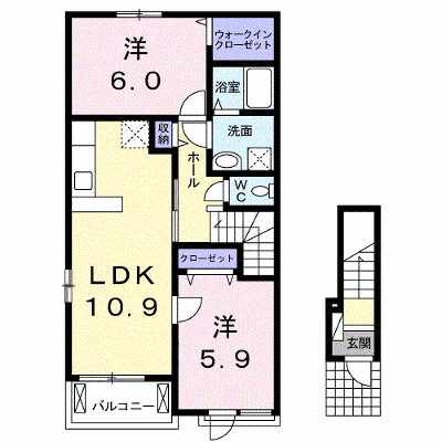 サニーハイム 201【管理NO：1-020946501-02010】 ★家具家電は申し込み後に搬入します★ ★2026年10月上旬入居可能★の外観画像