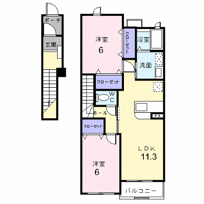 グレース・ガーデンⅢ 201【管理NO：1-013046303-02010】 ★家具家電は申し込み後に搬入します★の外観画像