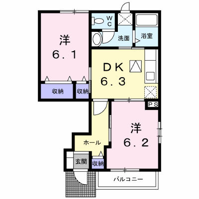 カメリアＢ 102【管理NO：1-012715602-01020】 ★家具家電は申し込み後に搬入します★ ★2026年09月下旬入居可能★の外観画像