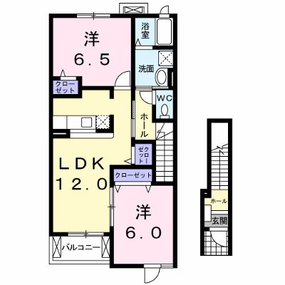 グランパラン　Ｂ 203【管理NO：1-014125602-02030】 ★家具家電は申し込み後に搬入します★ ★2026年09月中旬入居可能★の外観画像