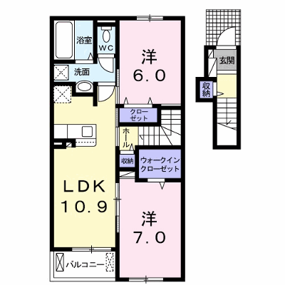 ピュアⅡ 203【管理NO：1-024874502-02030】 ★家具家電は申し込み後に搬入します★ ★2026年10月中旬入居可能★の外観画像