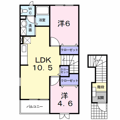 エレガンシアＡ 201【管理NO：1-012535201-02010】 ★家具家電は申し込み後に搬入します★ ★2026年11月上旬入居可能★の外観画像