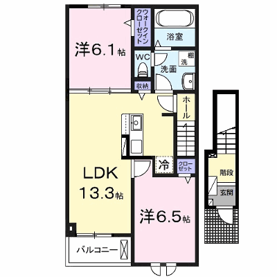 ホーホ　ブリュッケ　Ⅱ 202【管理NO：1-026690902-02020】 ★家具家電は申し込み後に搬入します★ ★2026年10月中旬入居可能★の外観画像