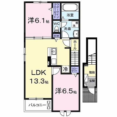 ホーホ　ブリュッケ　Ⅱ 201【管理NO：1-026690902-02010】 ★家具家電は申し込み後に搬入します★ ★2026年10月中旬入居可能★の外観画像