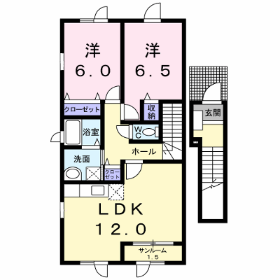 ホームツリーＡ 203【管理NO：1-017047601-02030】 ★家具家電は申し込み後に搬入します★ ★2026年10月中旬入居可能★の外観画像