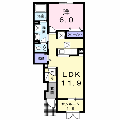 グレースＢ 102【管理NO：1-019021402-01020】 ★家具家電は申し込み後に搬入します★ ★2026年11月中旬入居可能★の外観画像