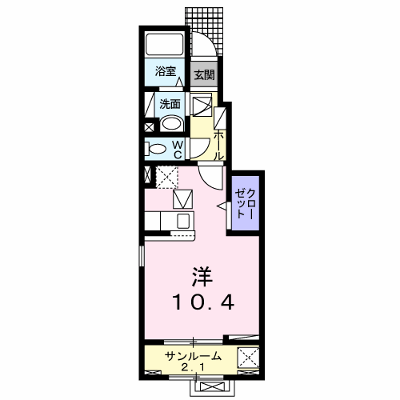 クエストＫＴ 105【管理NO：1-023845601-01050】 ★家具家電は申し込み後に搬入します★ ★2026年10月中旬入居可能★の外観画像