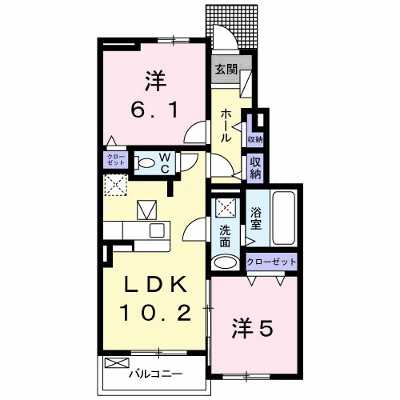 カルムⅡ 103【管理NO：1-024003102-01030】 ★家具家電は申し込み後に搬入します★ ★2026年11月中旬入居可能★の外観画像